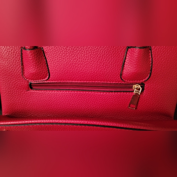 NWOT Red Leather Satchel - Picture 3 of 8